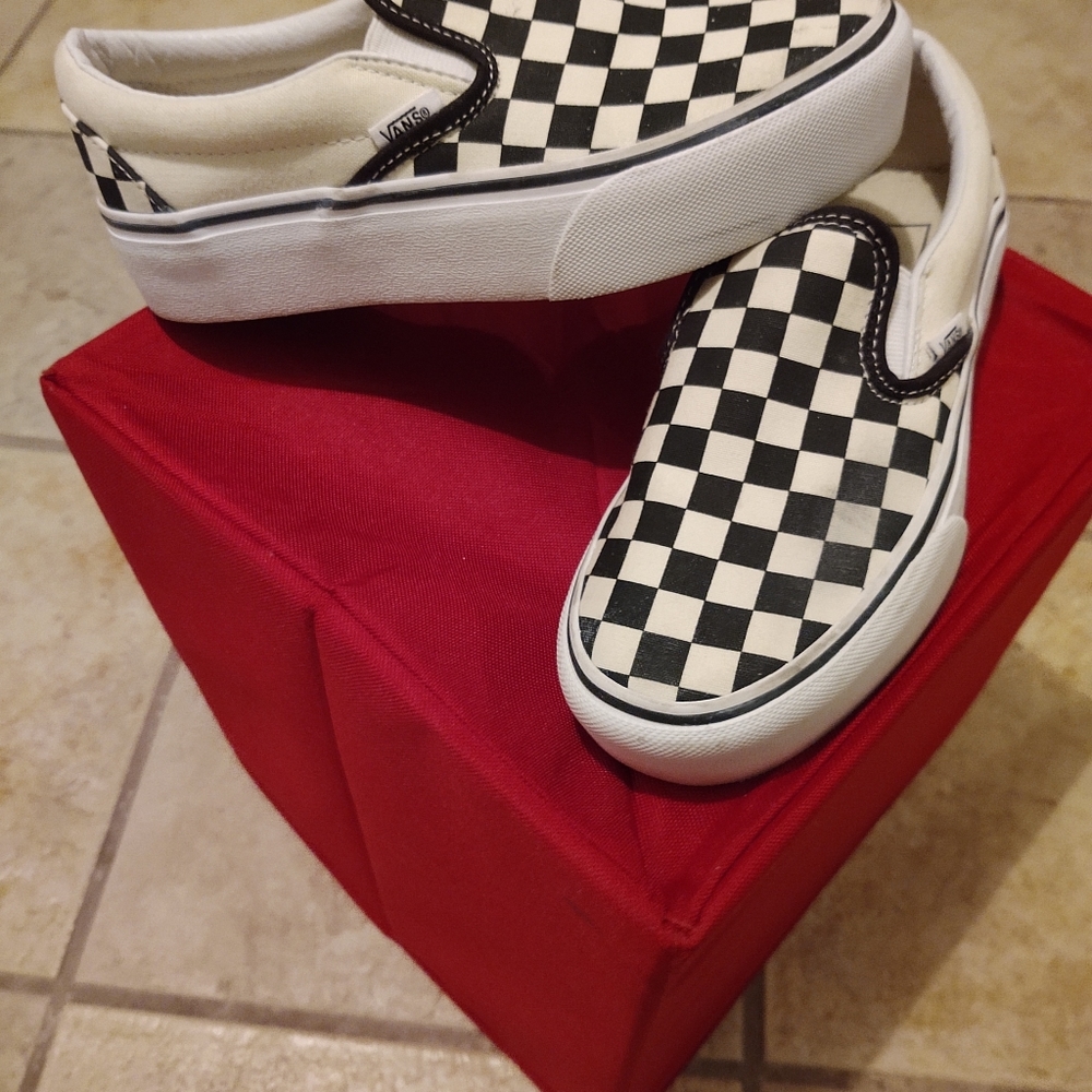Vans checkered platform